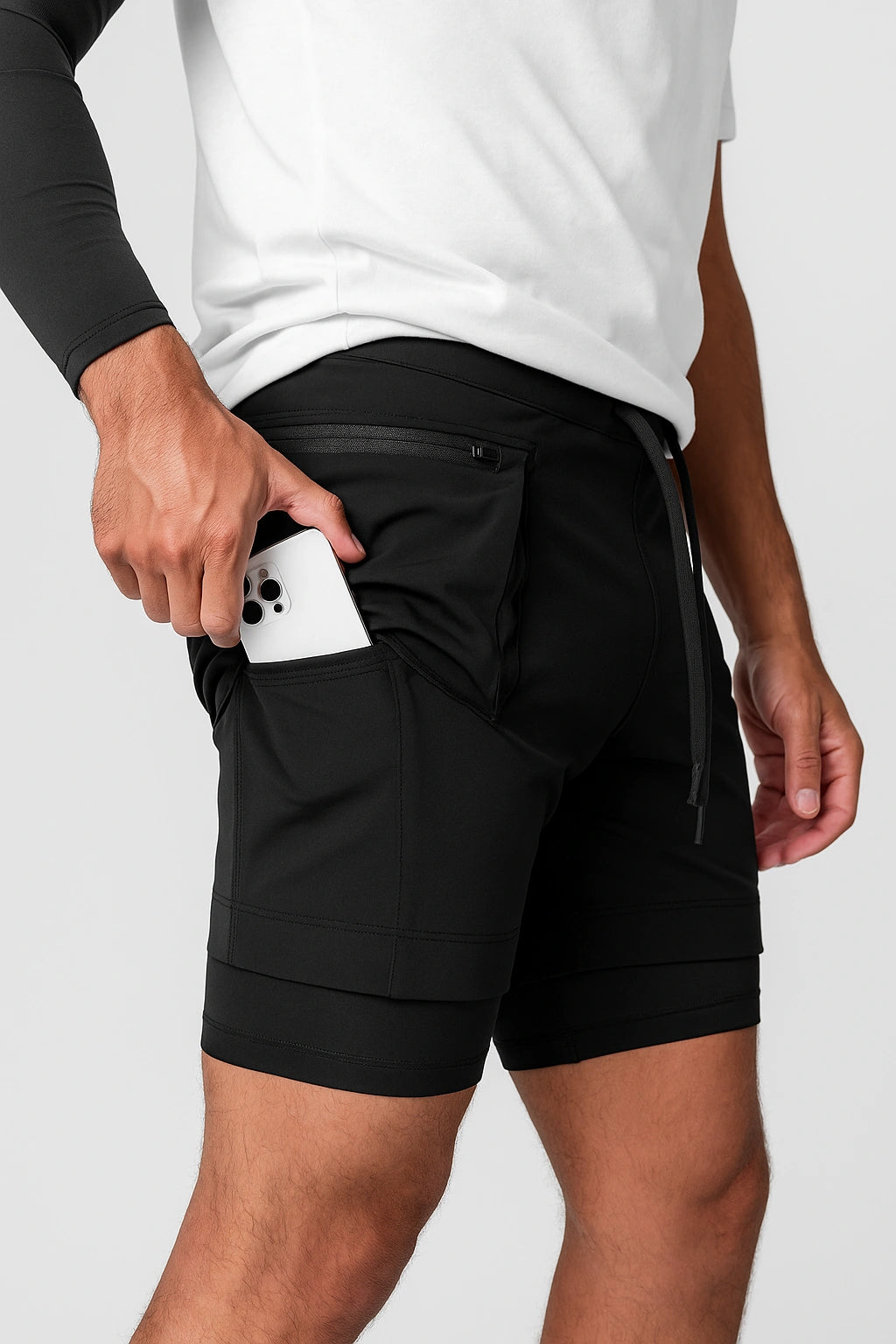 Short Esportivo de Academia com Bolso Lateral