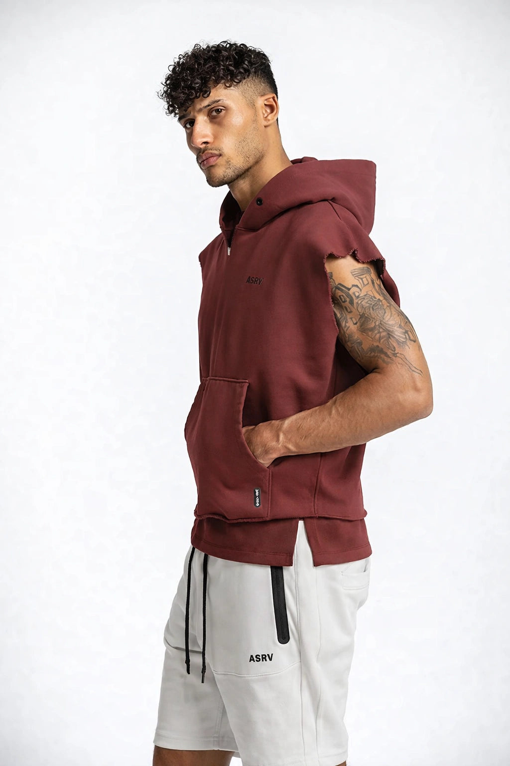 Camiseta de colete com Capuz Academia Premium 2 em 1 - ASRV