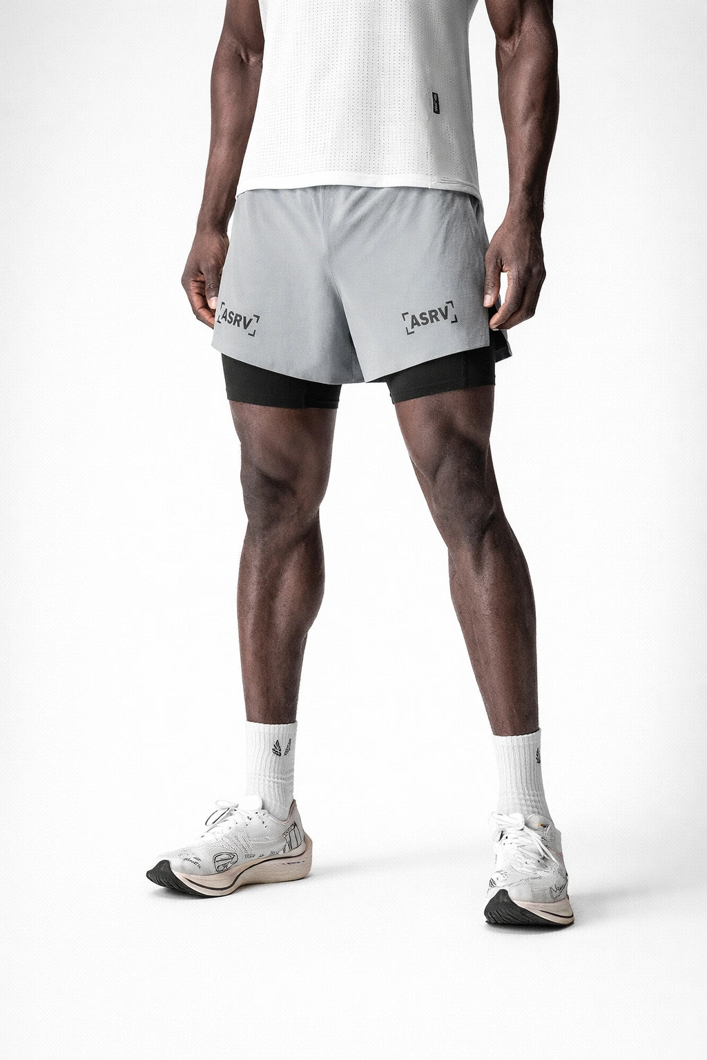 Short Esportivo de Academia Masculino Respirável 2 em 1 - Slim Run