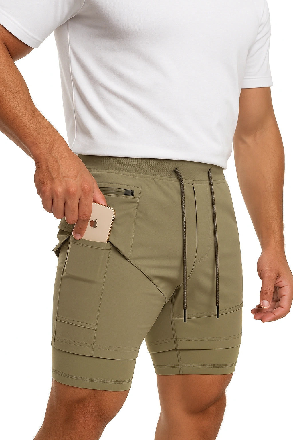Short Esportivo de Academia Masculino com Bolsos Laterais