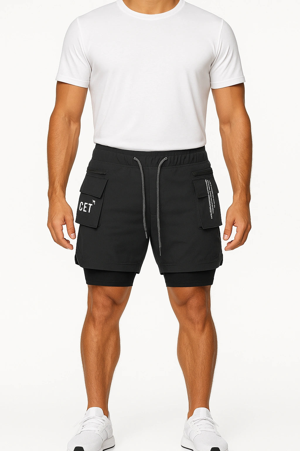 Short Esportivo de Academia Masculino com Bolsos Laterais