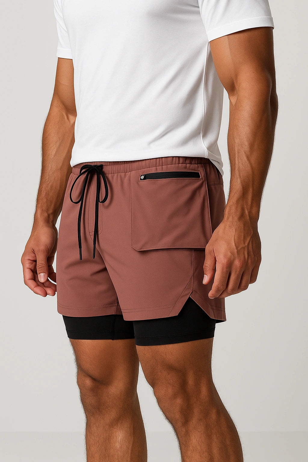Short Esportivo de Academia com Bolso Lateral