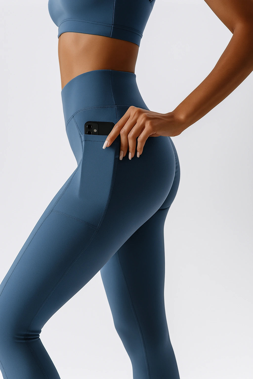 Calça Esportiva Leggings de academia Feminina Cintura Alta Respirável