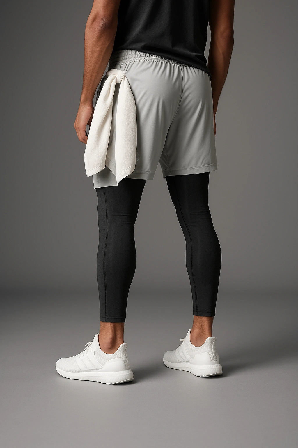Short de Academia com Legging de Compressão