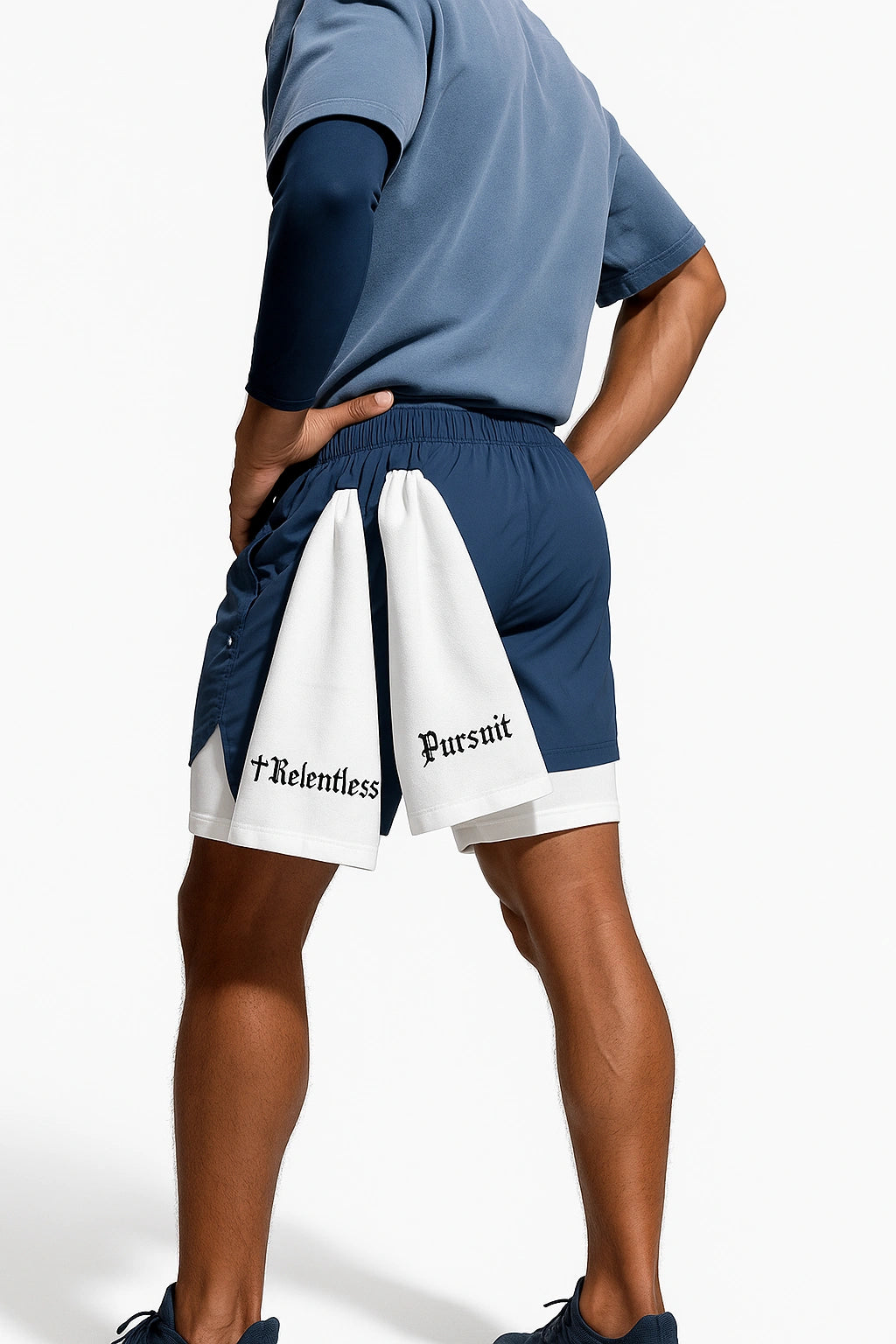 Short Esportivo de Academia Masculino Secagem rápida 2 em 1