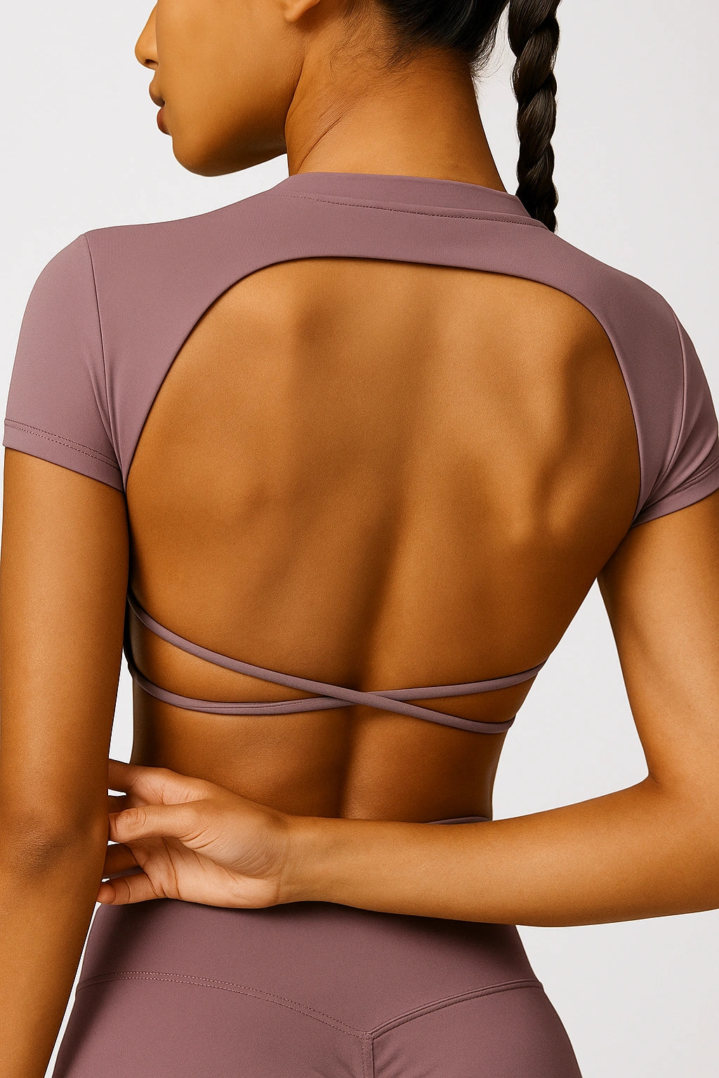Cropped Fitness Feminino de Secagem Rápida esportivo