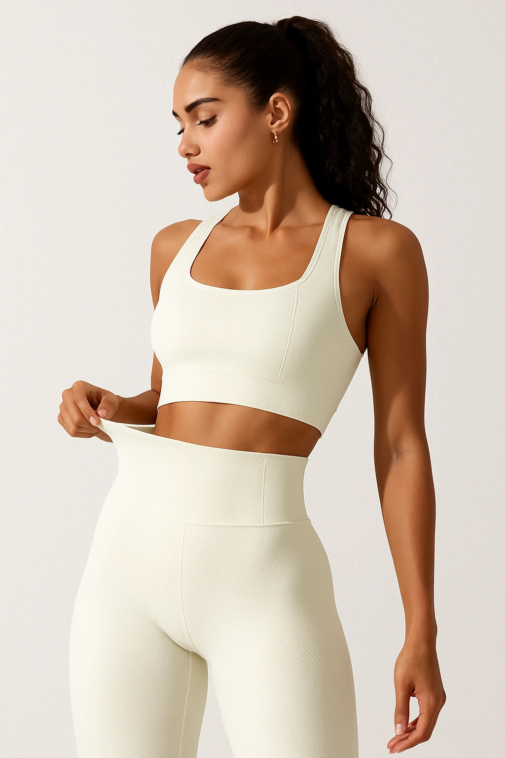 Conjunto Fitness Feminino Calça + Cropped Esportivo