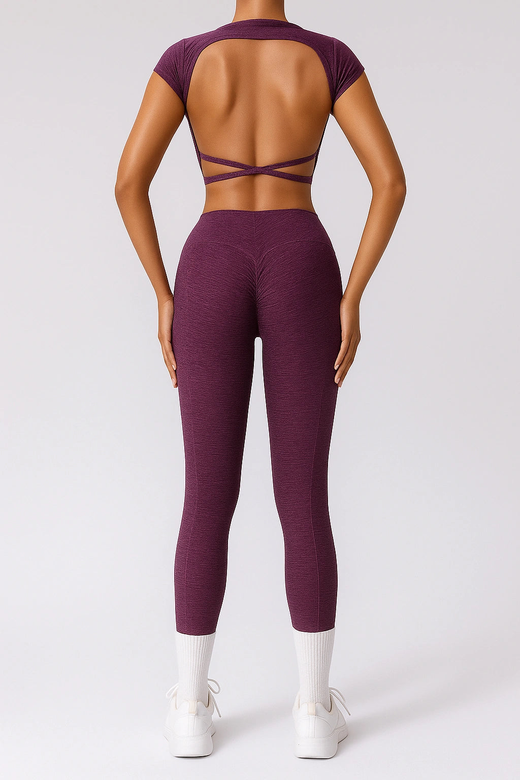 Conjunto Fitness Feminino Cropped Esportivo + Calça Legging