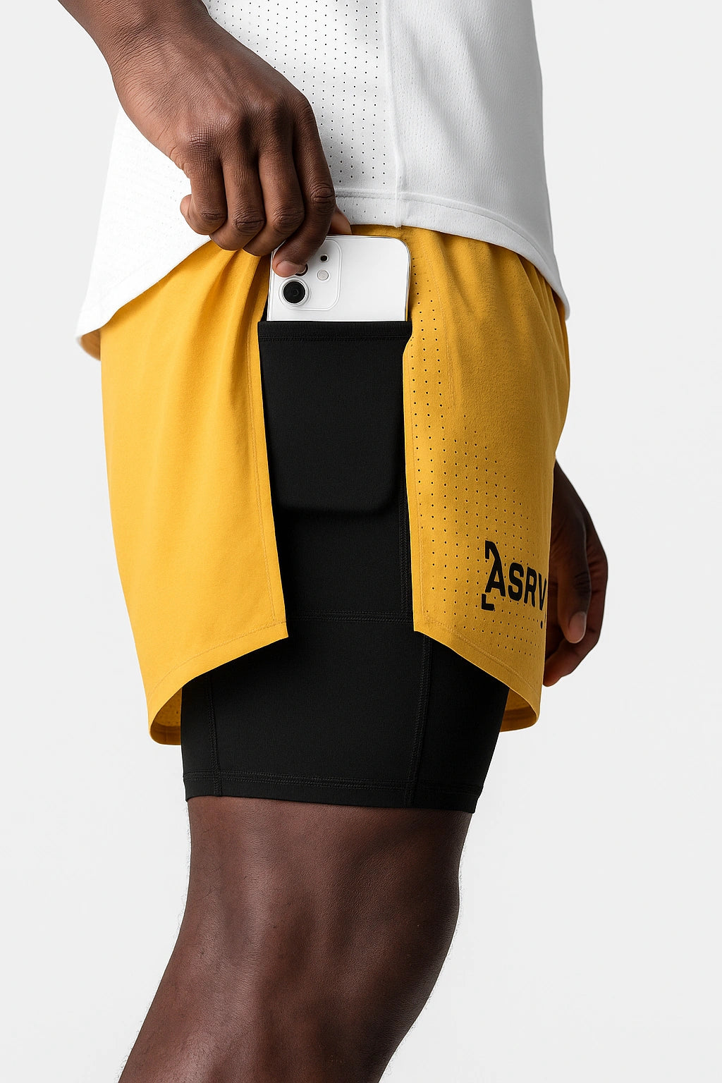 Short Esportivo de Academia Masculino Respirável 2 em 1 - Slim Run