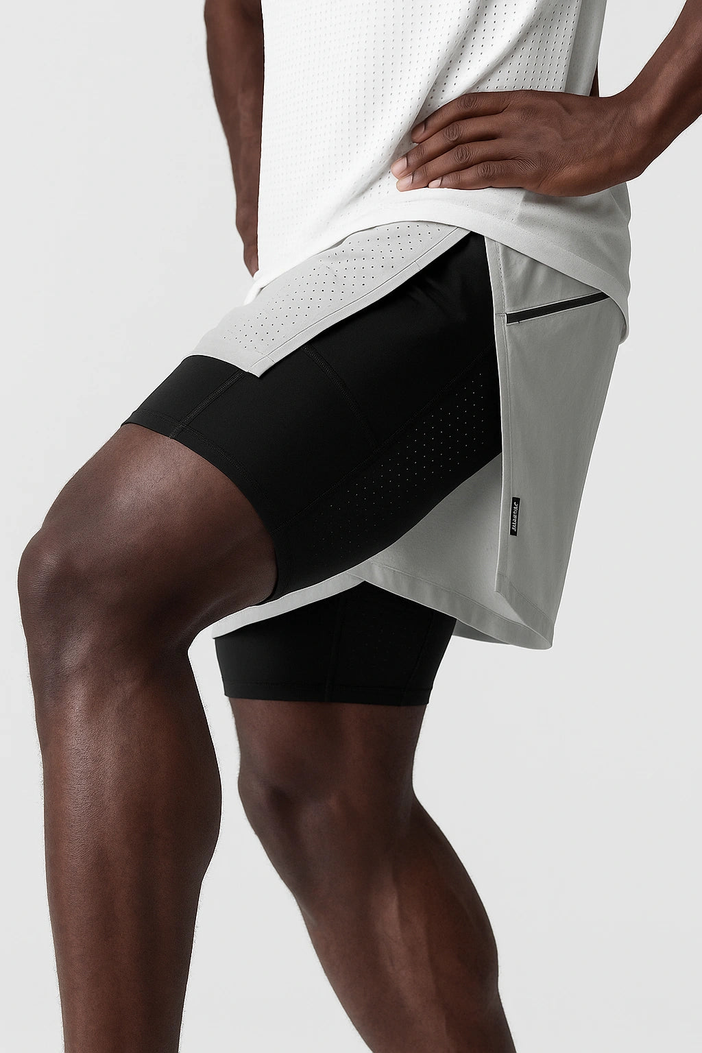 Short Esportivo de Academia Masculino Respirável 2 em 1 - Slim Run