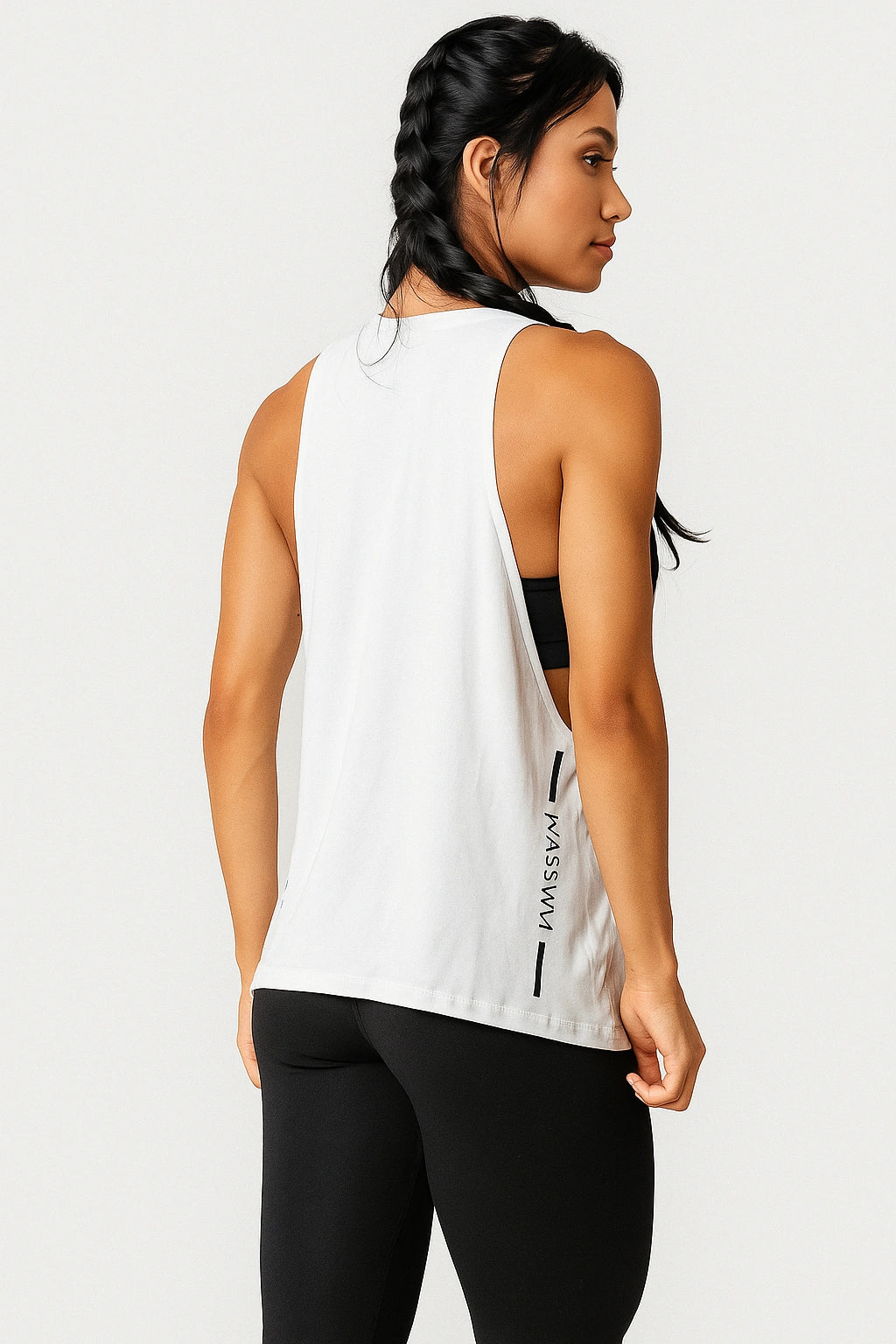 Camiseta Feminina Branca Respirável Fitness
