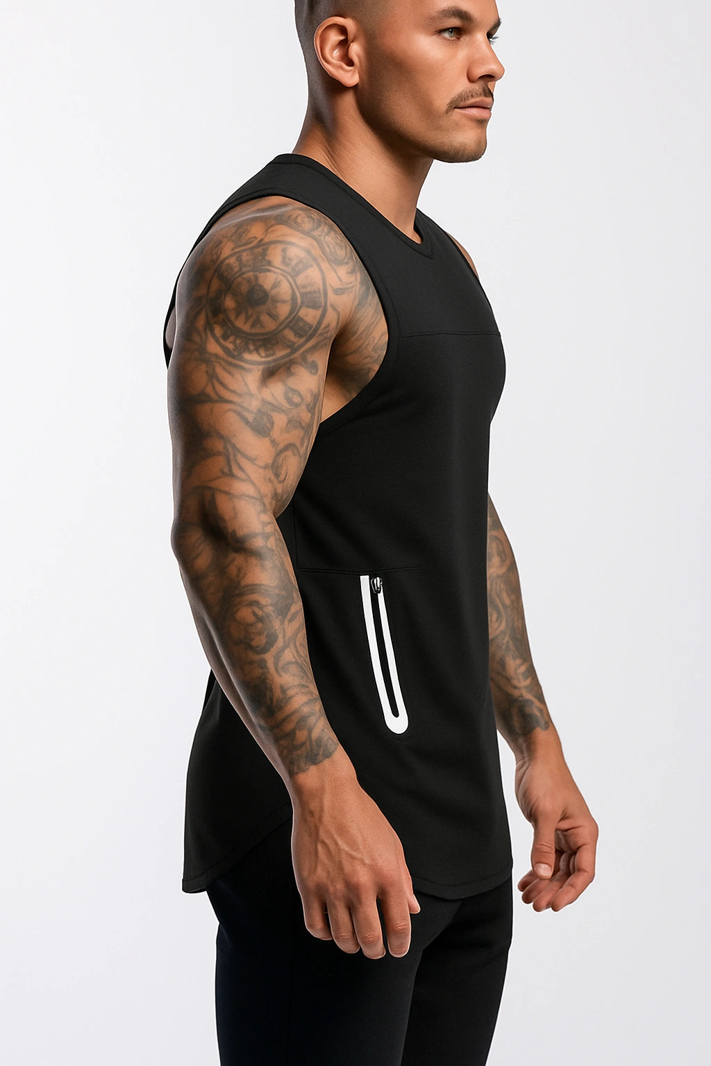 Regata Esportiva Masculina Academia - Com Bolso Lateral