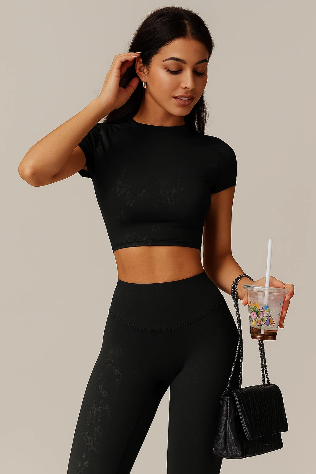 Cropped Fitness Feminino Confortável De Secagem Rápida
