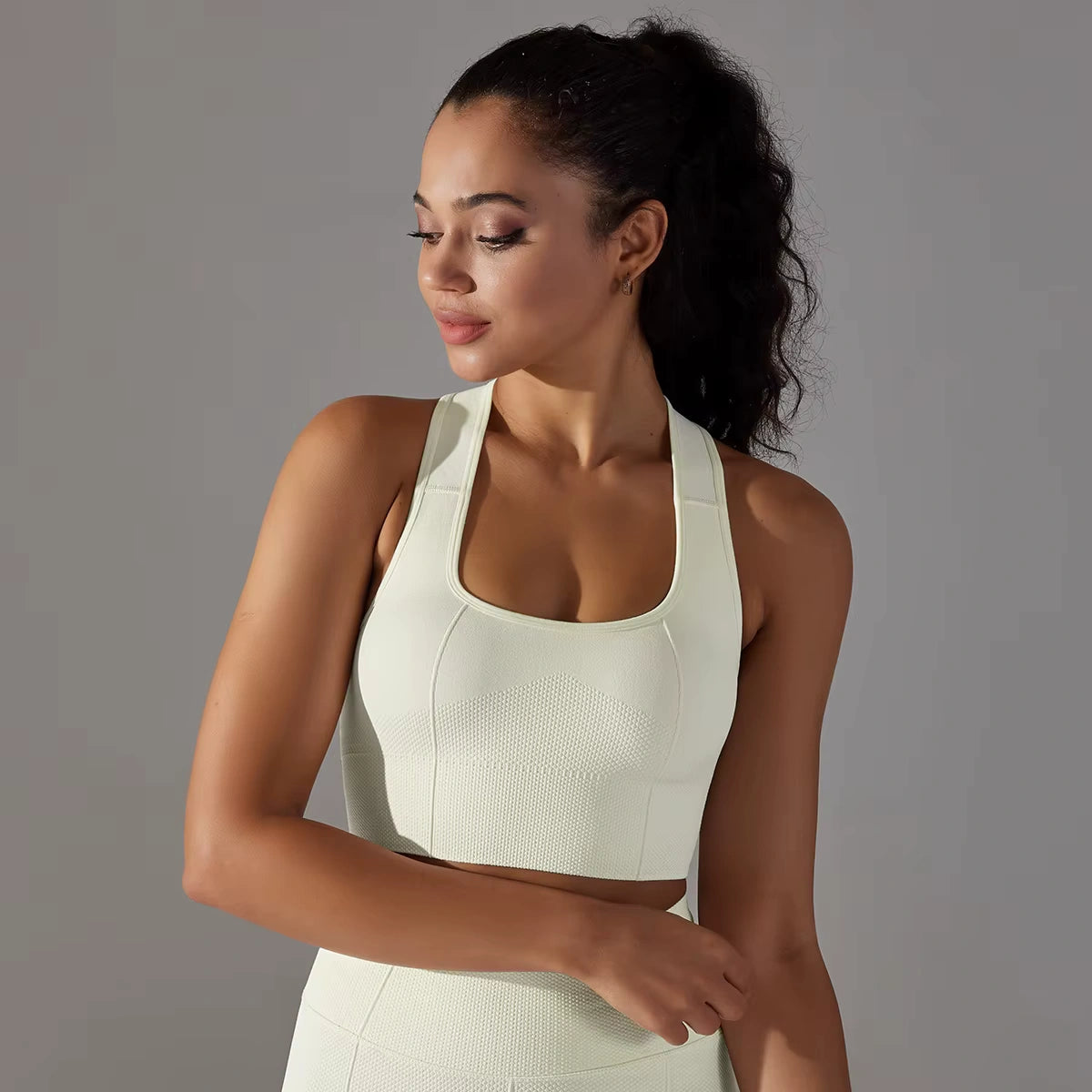 Cropped Feminino Fitness Respirável Justo Esportivo