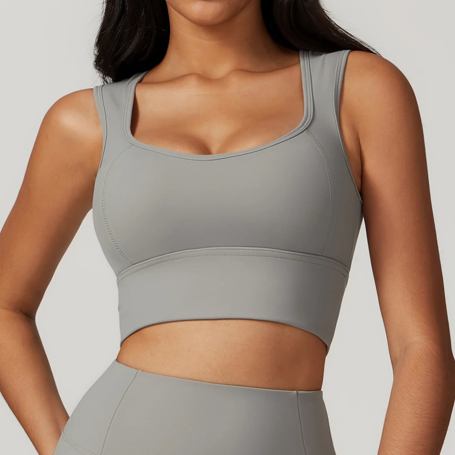Cropped Fitness Feminino Costas Livres e Alta Sustentação