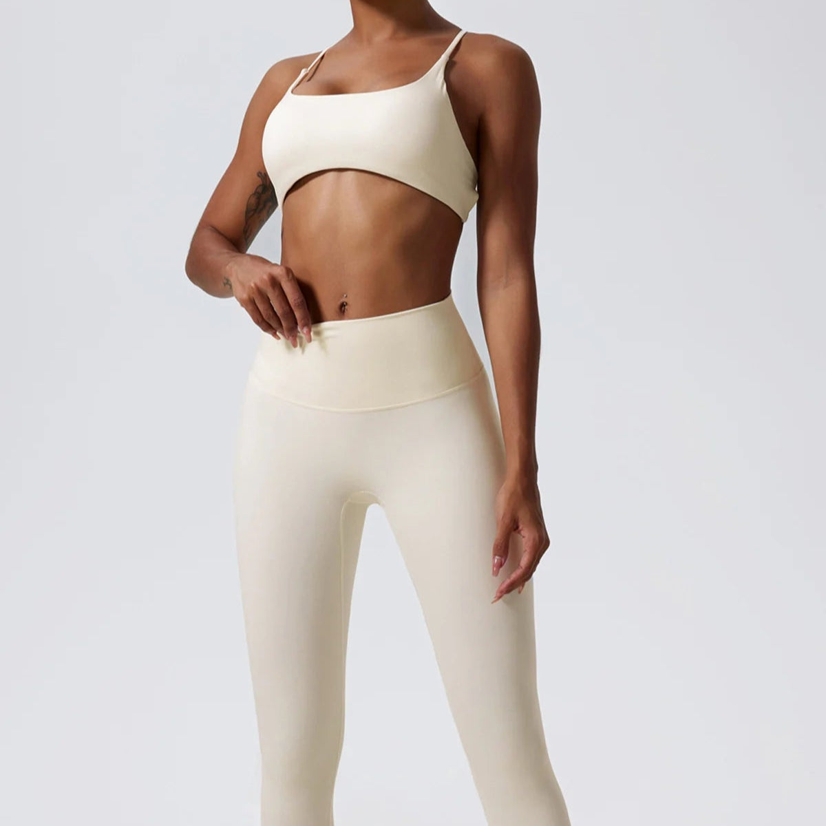 Conjunto Fitness Feminino Calça Legging + Top Esportivo Respirável