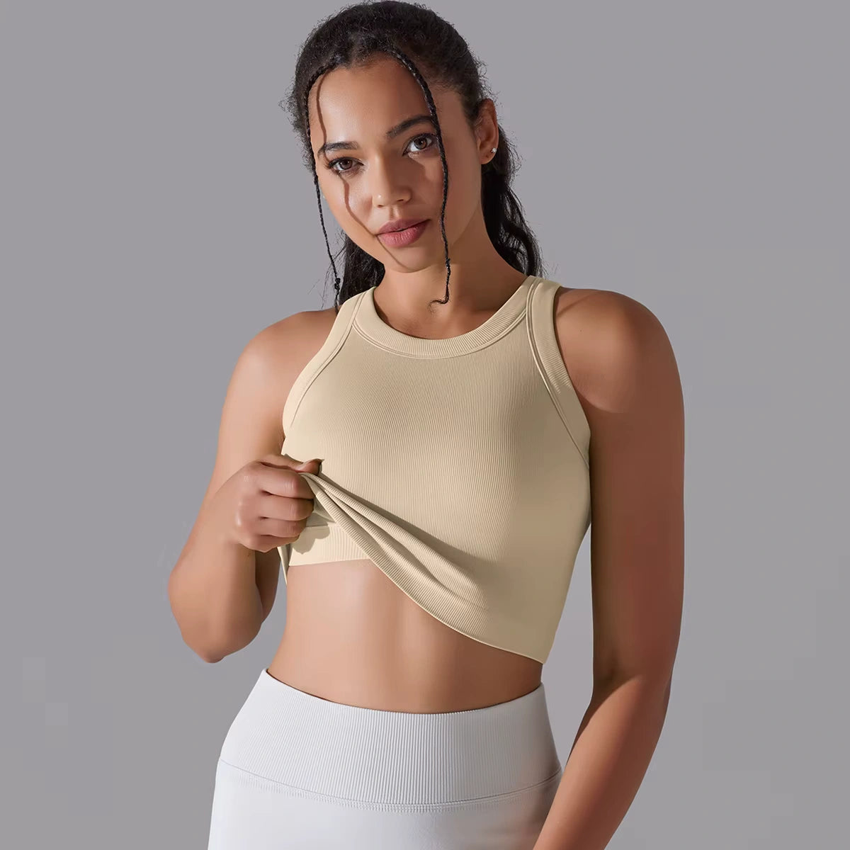 Cropped Fitness Feminino Regata Esportiva Respirável