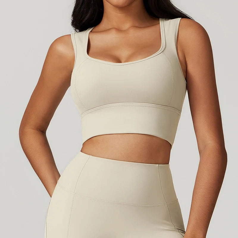 Cropped Fitness Feminino Costas Livres e Alta Sustentação