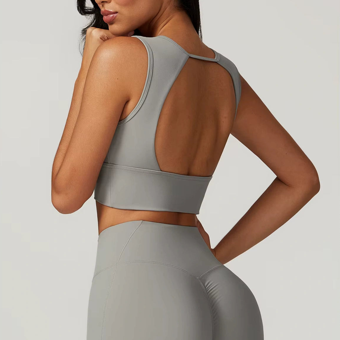 Cropped Fitness Feminino Costas Livres e Alta Sustentação