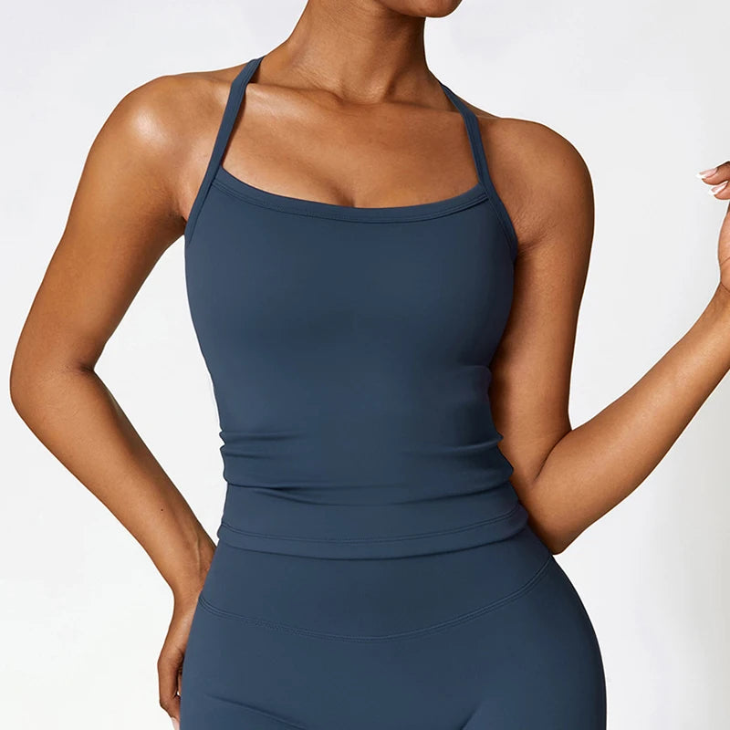 Camiseta Fitness Feminina Leve Sem Mangas e Secagem Rápida