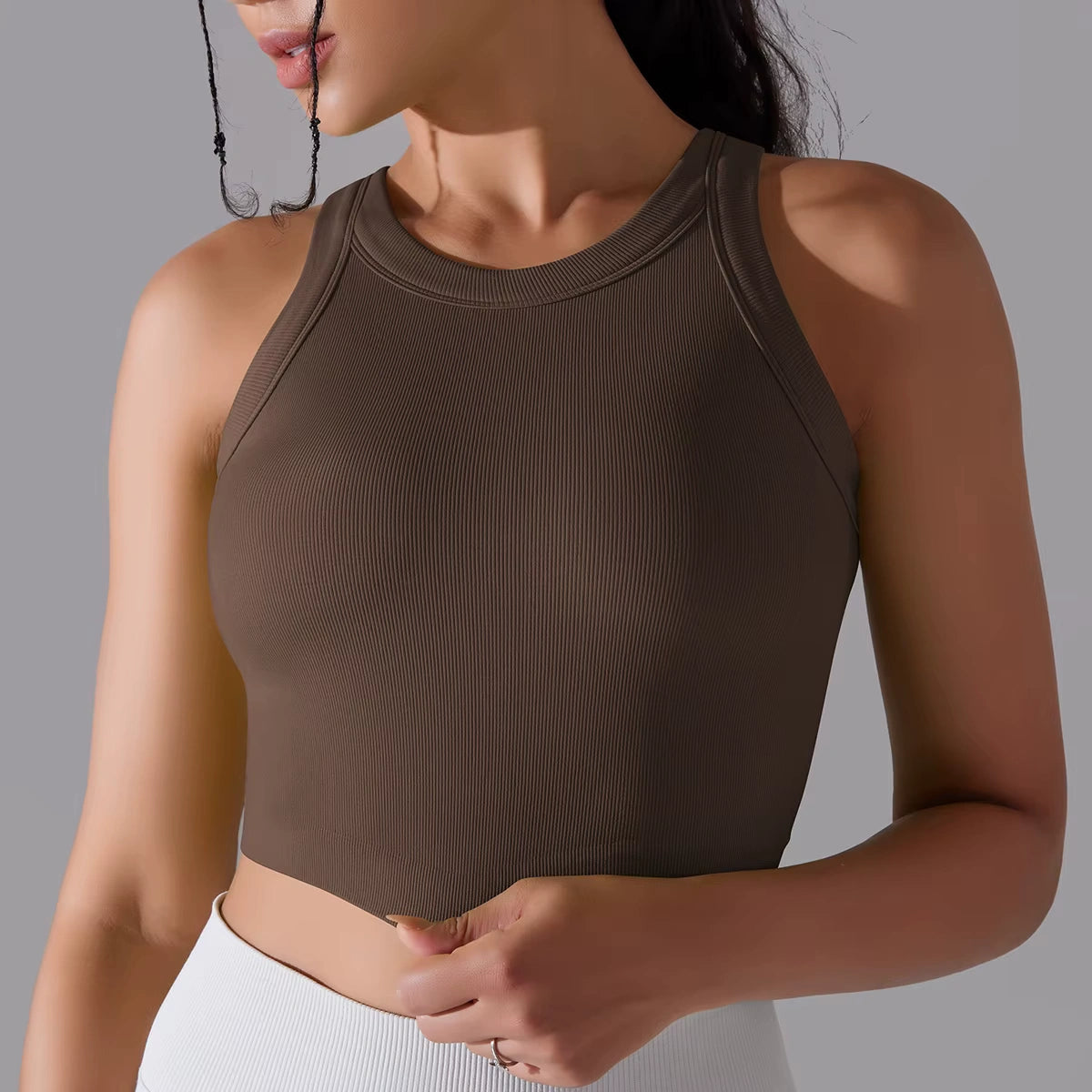 Cropped Fitness Feminino Regata Esportiva Respirável