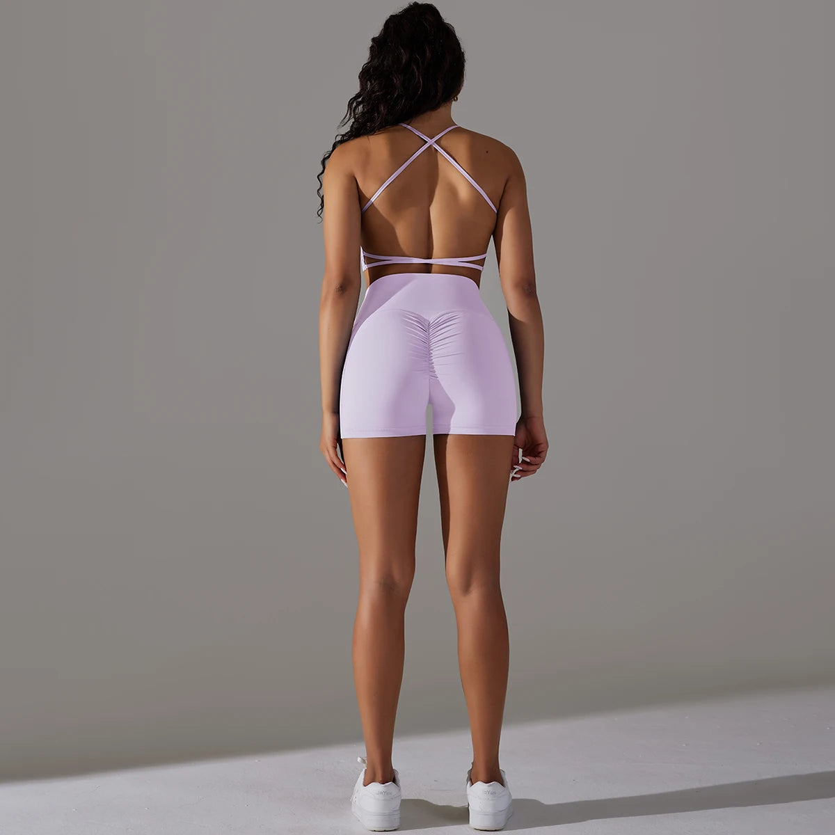 Conjunto Fitness Feminino Short + Top Esportivo com Bolso Lateral