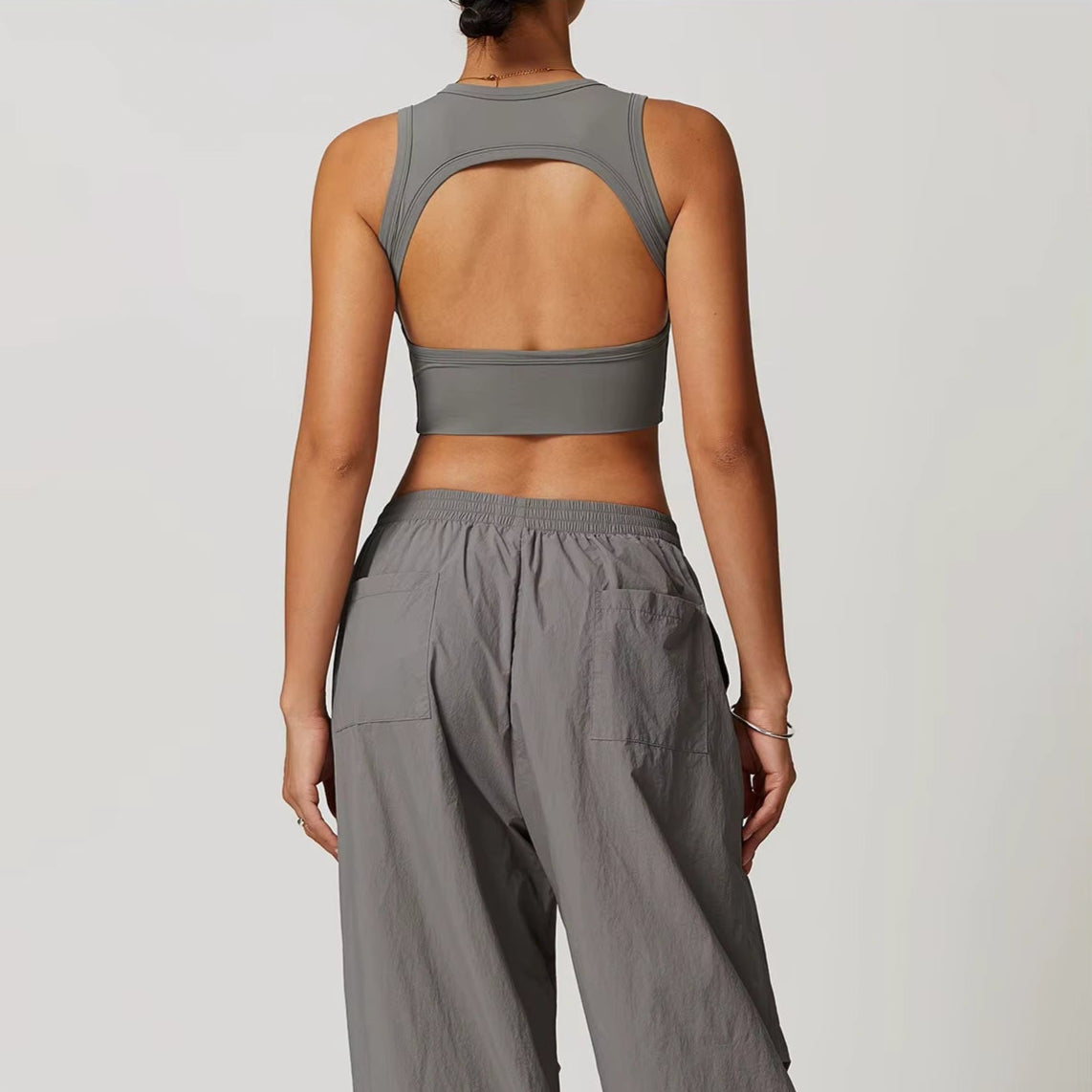 Croopped Fitness Feminino Costas Livres Secagem Rápida