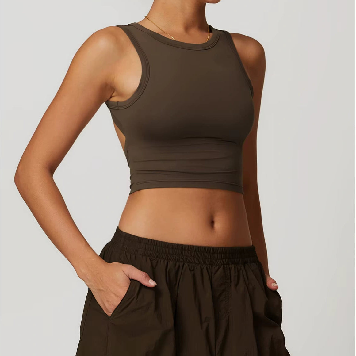 Cropped Fitness Feminino de Secagem Rápida