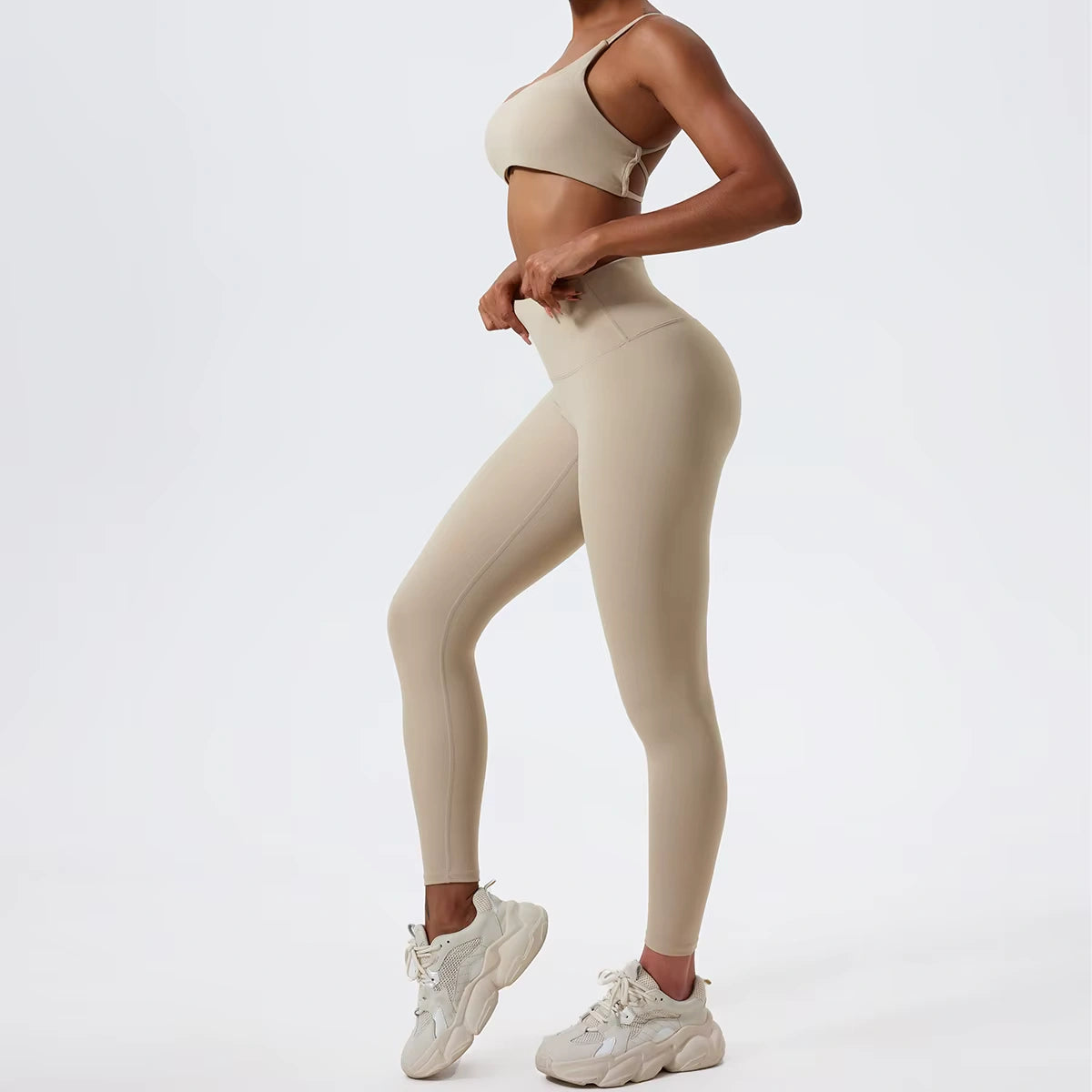 Conjunto Fitness Feminino Calça Legging + Top Esportivo Respirável