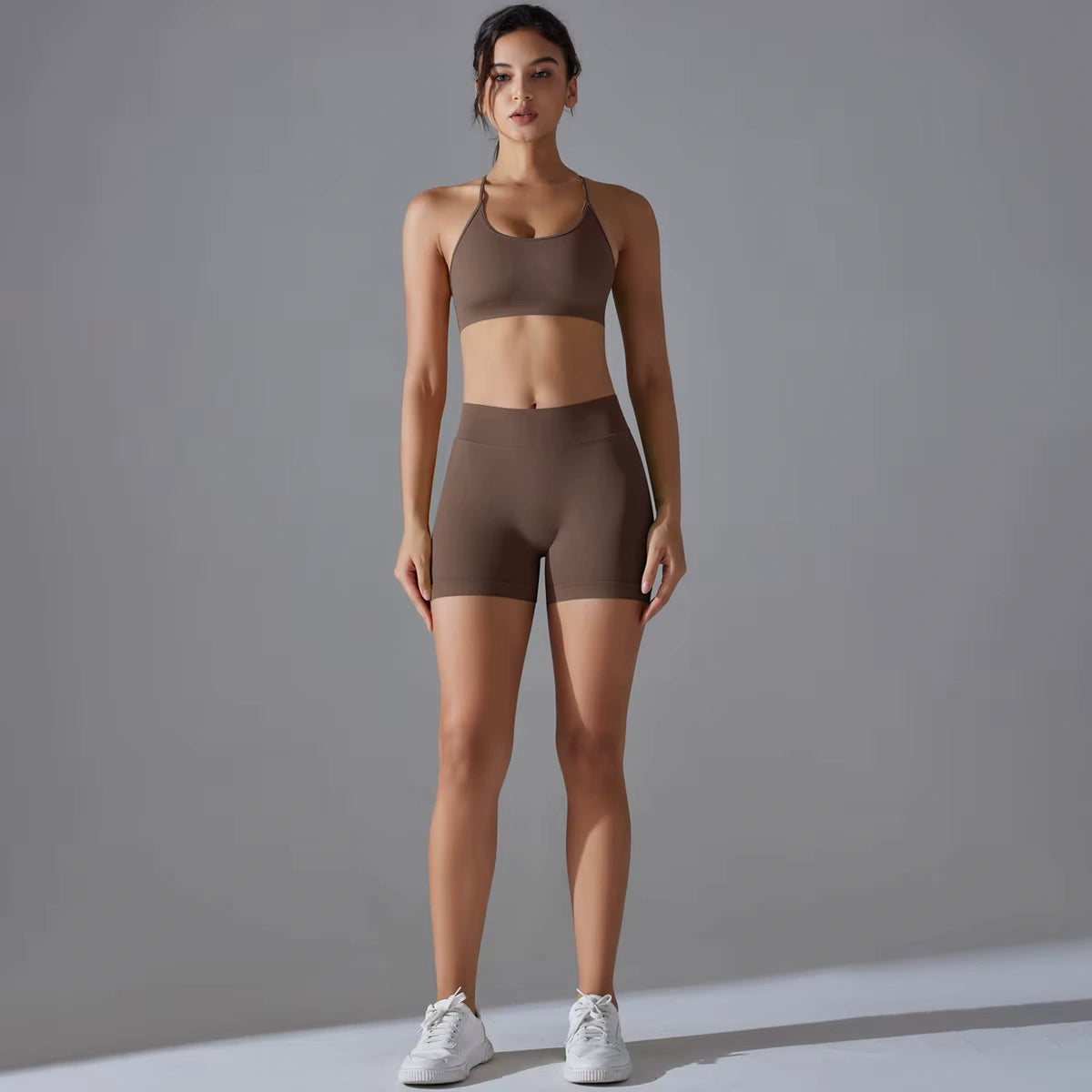 Conjunto Fitness Feminino Short com Top Esportivo