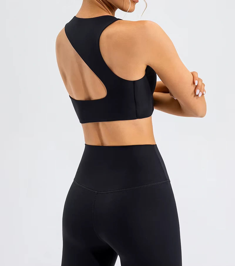 Cropped Fitness Feminino Com Costas Abertas e Secagem Rápida
