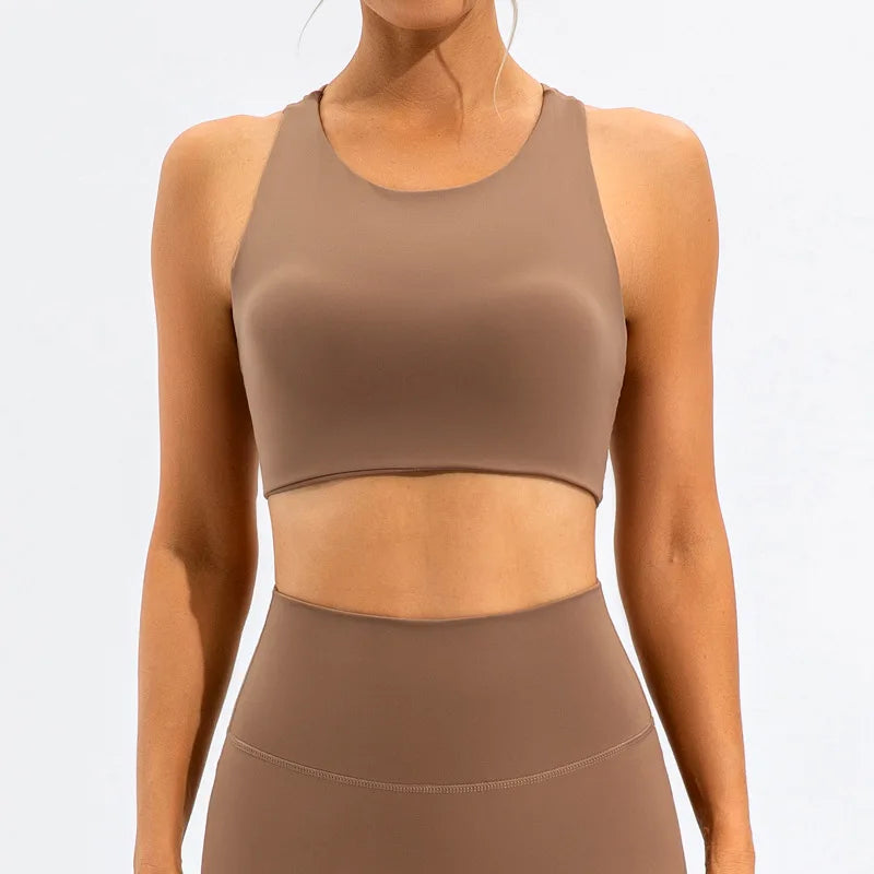 Cropped Fitness Feminino Com Costas Abertas e Secagem Rápida