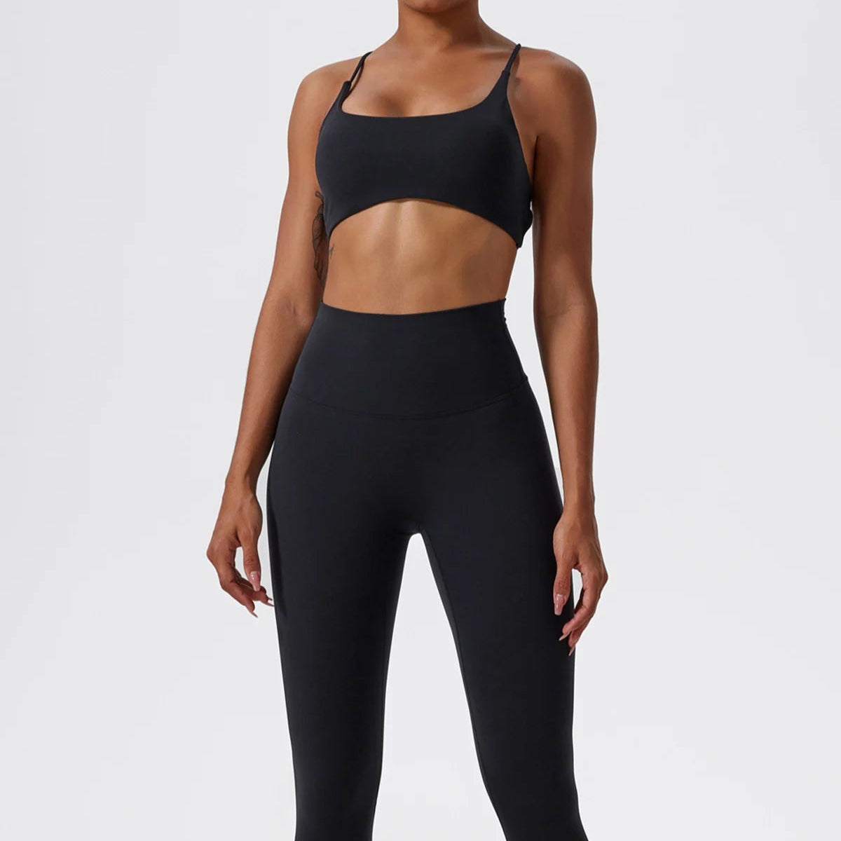 Conjunto Fitness Feminino Calça Legging + Top Esportivo Respirável