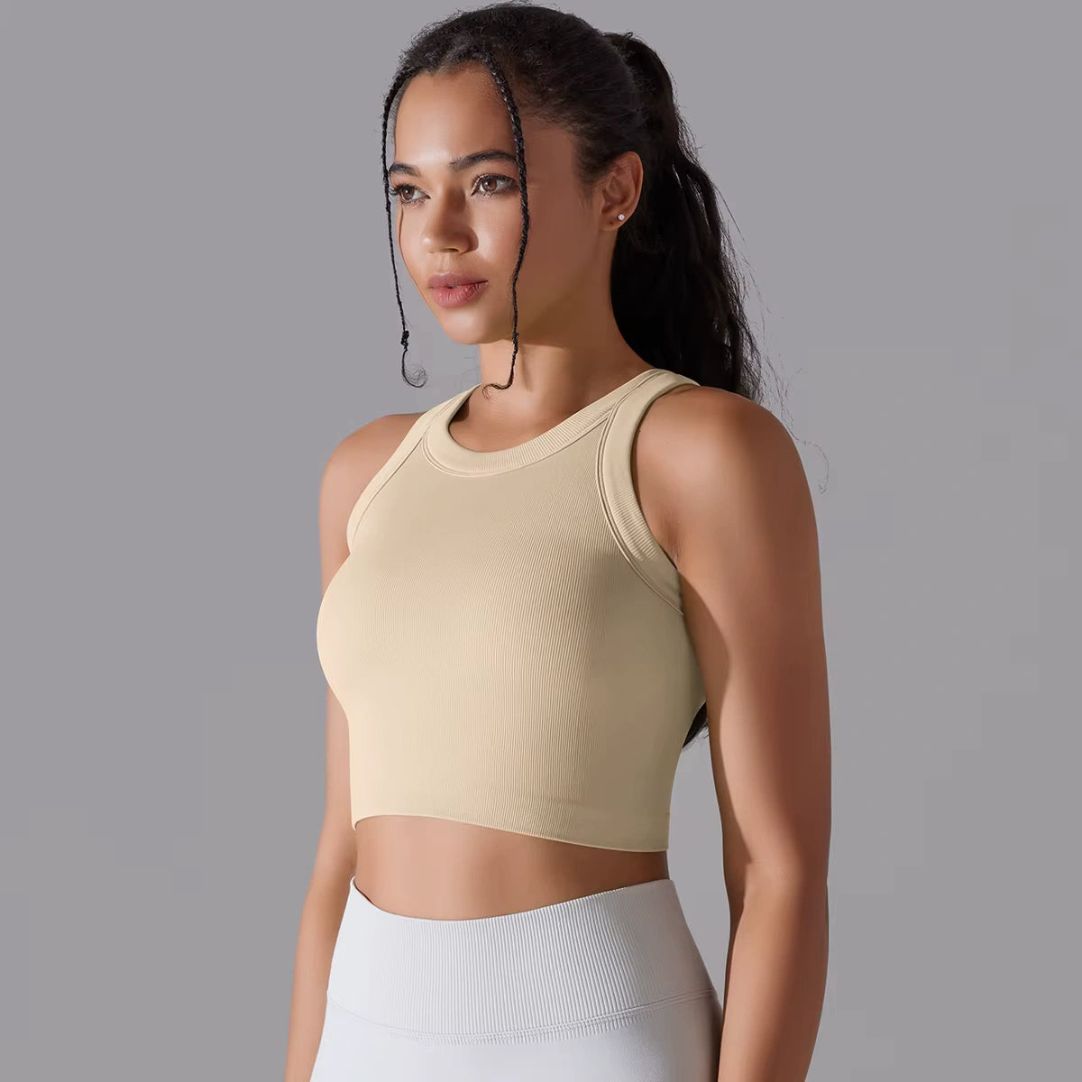 Cropped Fitness Feminino Regata Esportiva Respirável