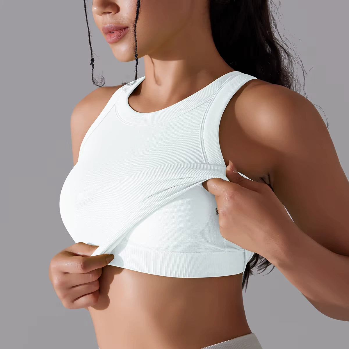 Cropped Fitness Feminino Regata Esportiva Respirável