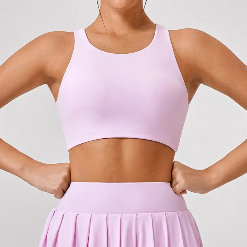Cropped Fitness Feminino Com Costas Abertas e Secagem Rápida