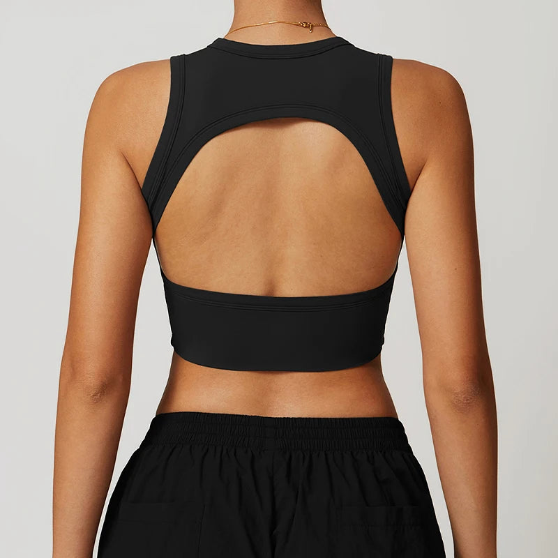 Croopped Fitness Feminino Costas Livres Secagem Rápida