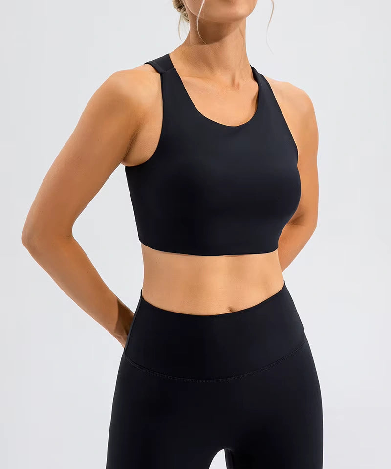Cropped Fitness Feminino Com Costas Abertas e Secagem Rápida