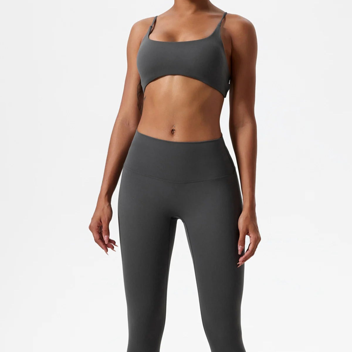Conjunto Fitness Feminino Calça Legging + Top Esportivo Respirável