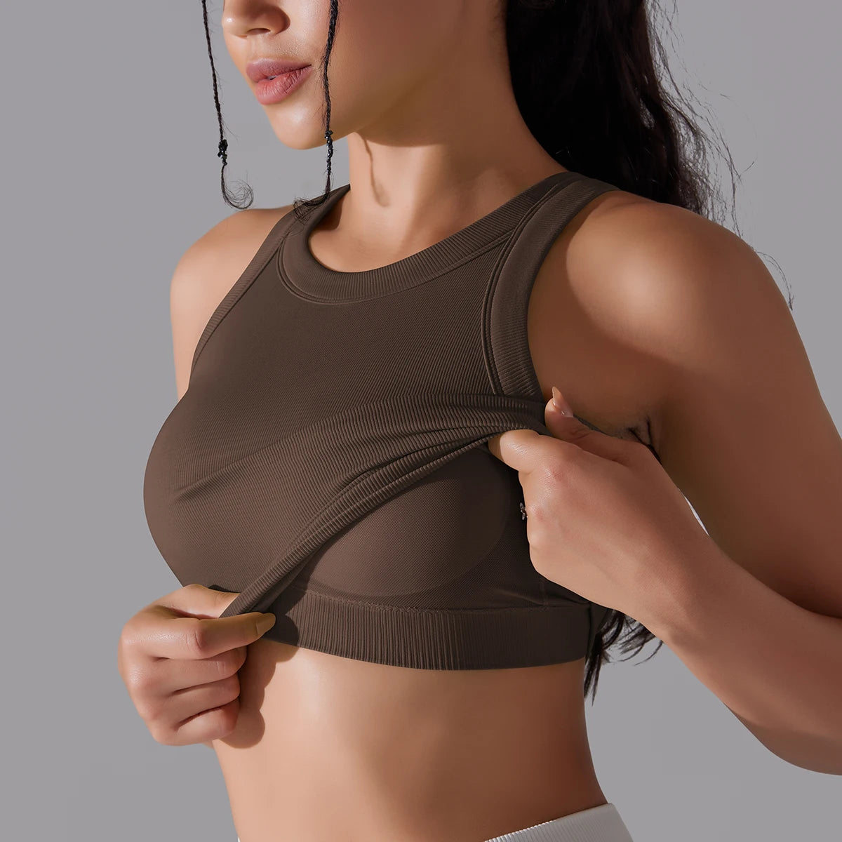 Cropped Fitness Feminino Regata Esportiva Respirável