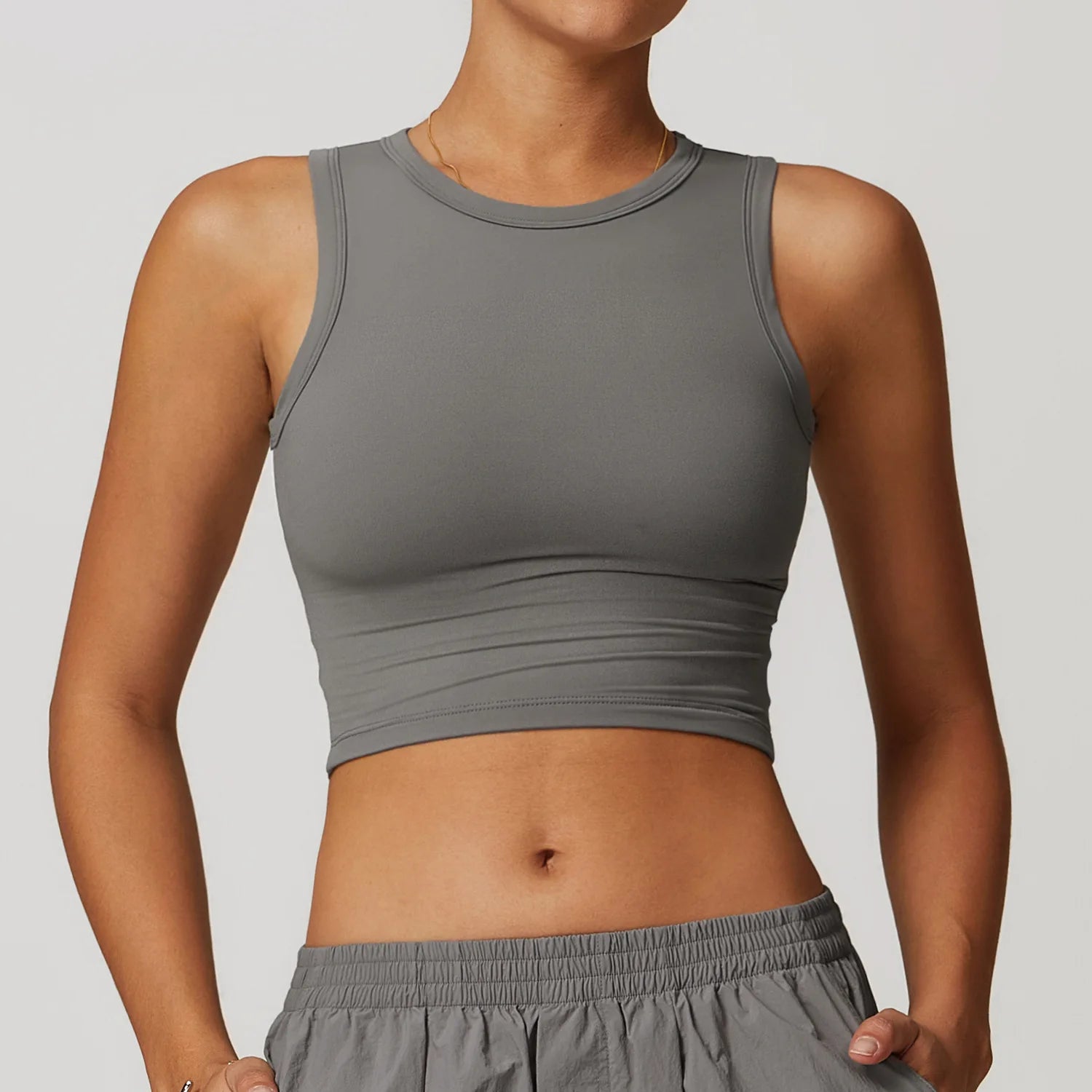 Croopped Fitness Feminino Costas Livres Secagem Rápida