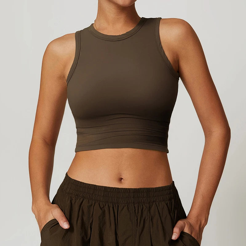 Croopped Fitness Feminino Costas Livres Secagem Rápida