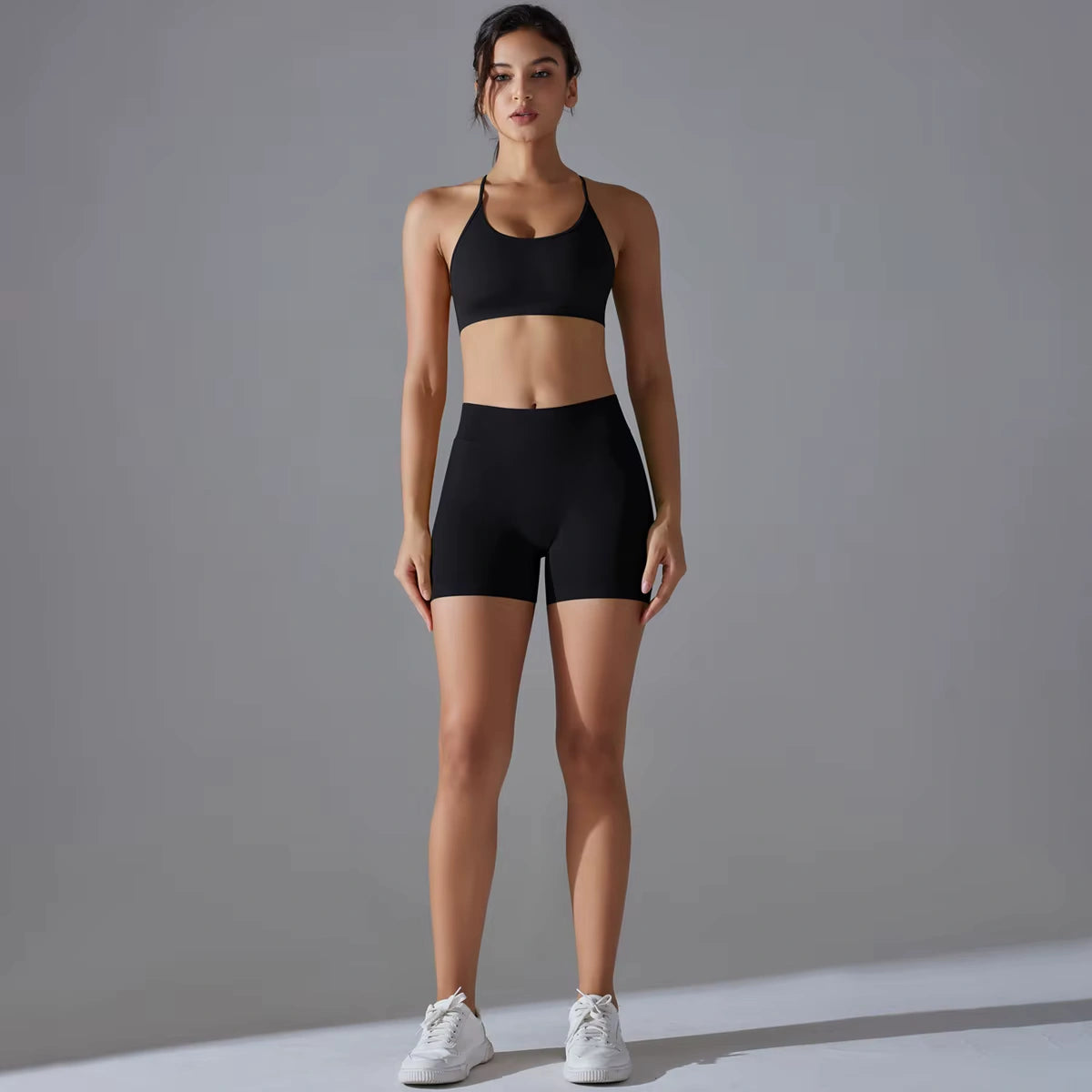 Conjunto Fitness Feminino Short com Top Esportivo