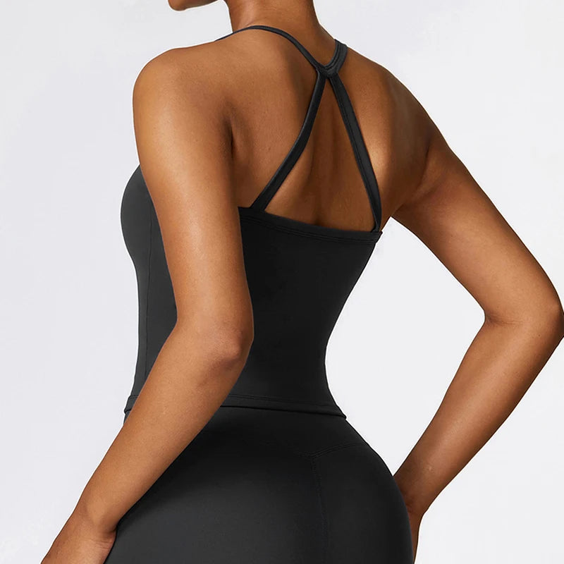 Camiseta Fitness Feminina Leve Sem Mangas e Secagem Rápida
