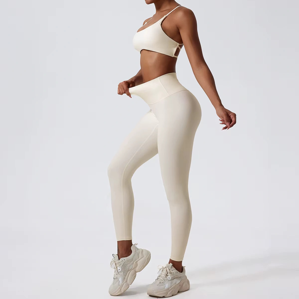 Conjunto Fitness Feminino Calça Legging + Top Esportivo Respirável