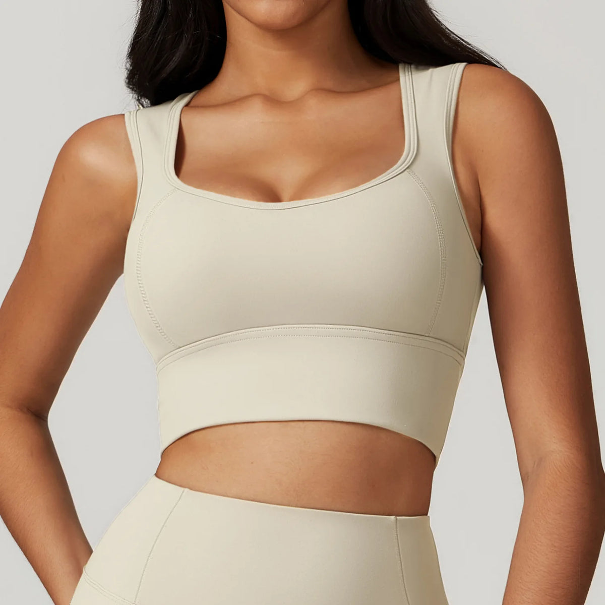 Cropped Fitness Feminino Costas Livres e Alta Sustentação