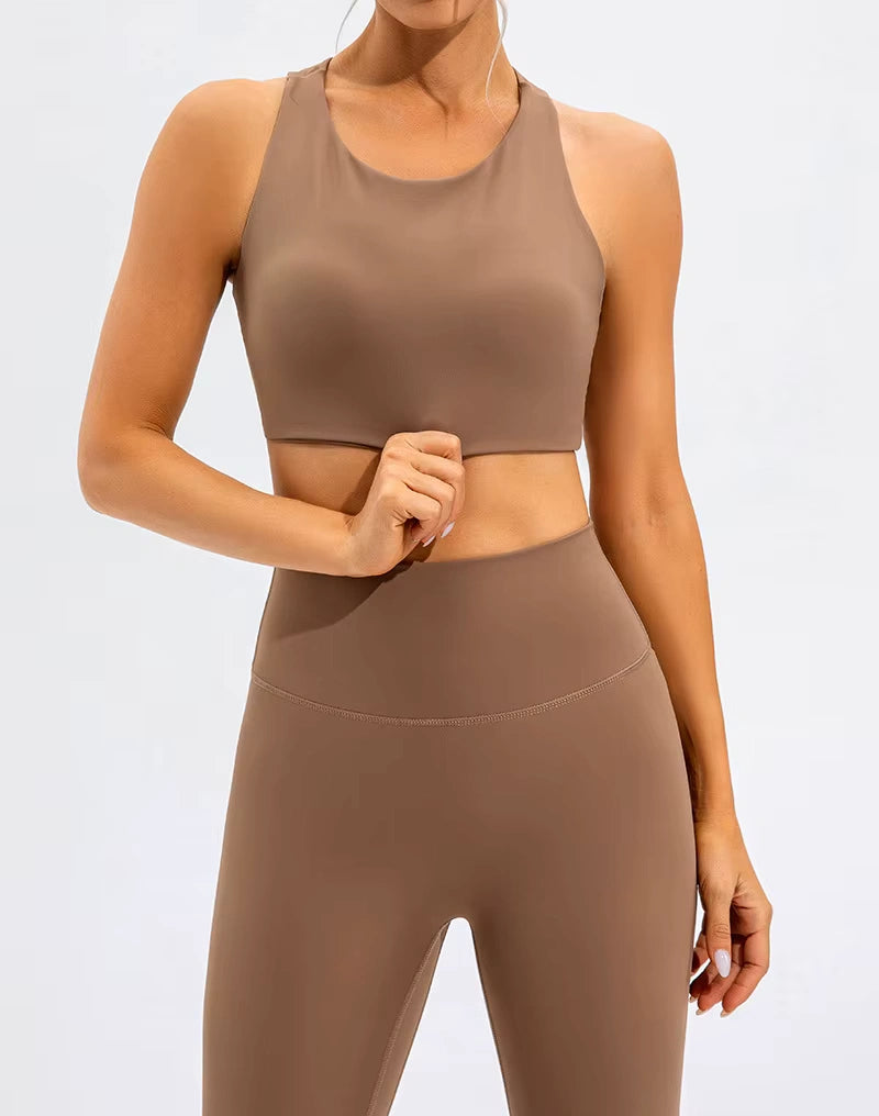 Cropped Fitness Feminino Com Costas Abertas e Secagem Rápida