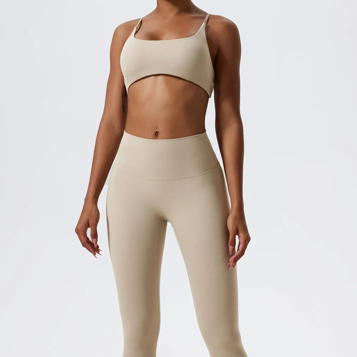 Conjunto Fitness Feminino Calça Legging + Top Esportivo Respirável