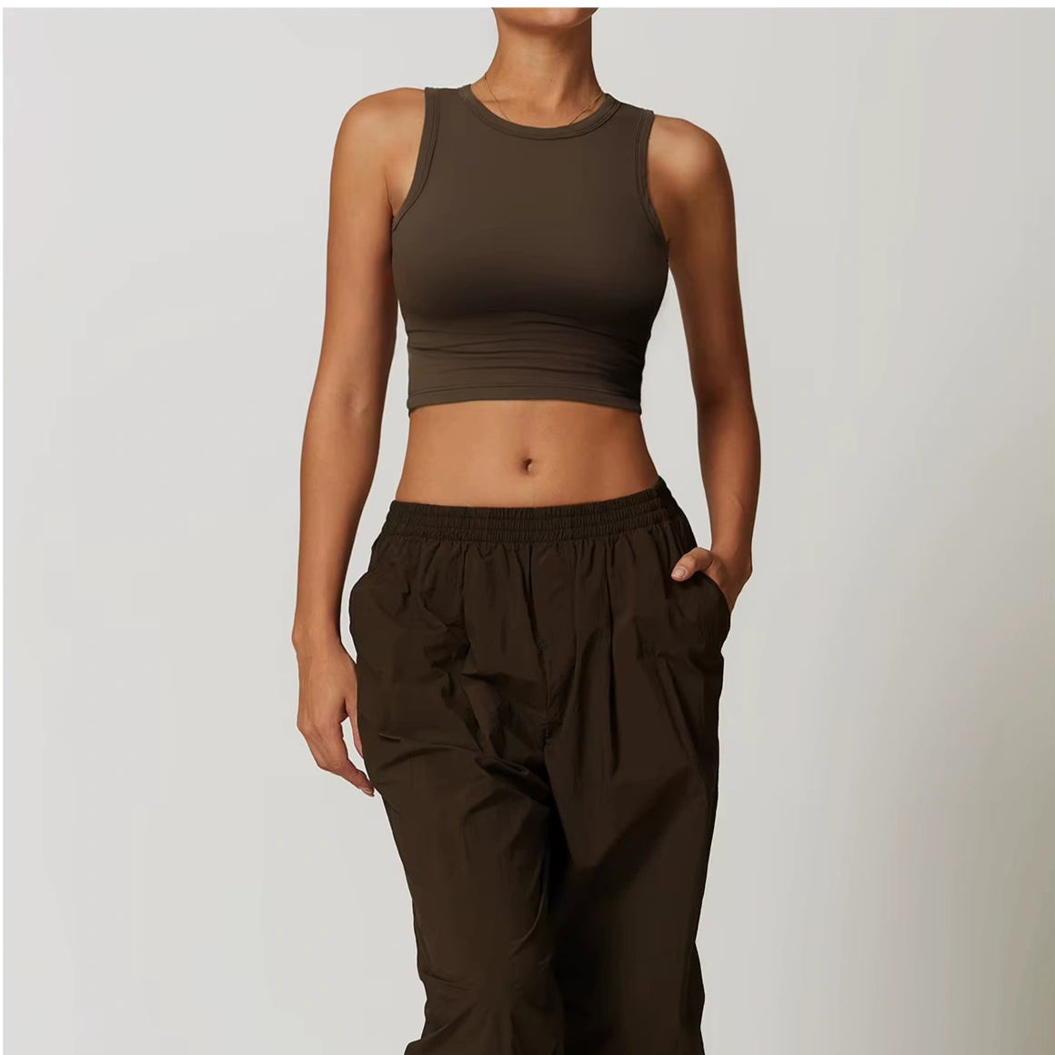 Cropped Fitness Feminino de Secagem Rápida