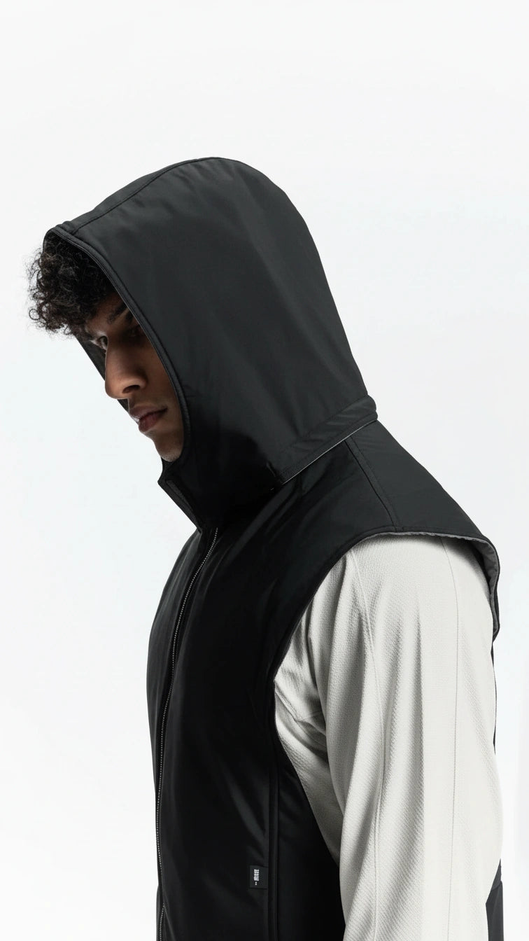 Colete Esportivo Masculino com Capuz Reflexiva Fitness